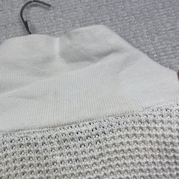 Soul of London 3D Cable Knit Shawl Collar White Sweater Mens 1XL Preppy Read - Picture 16 of 16